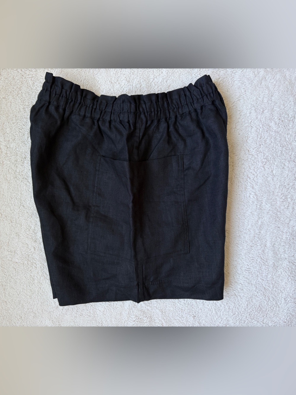 NWT Rails Black Linen Paperbag Women's Shorts Size Medium - Picture 3 of 9
